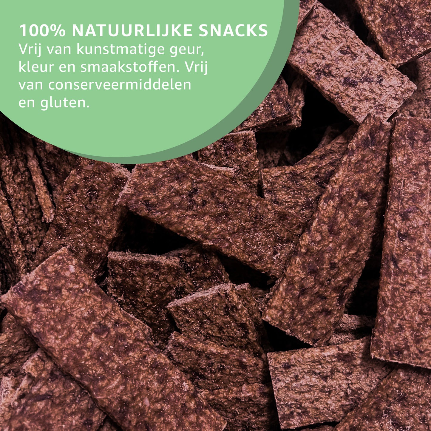 "Gedroogde Wildzwijn Strip: Natuurlijke hondensnack in gedroogde vorm. Zonder toegevoegde stoffen, biedt langdurig kauwplezier en tevredenheid."