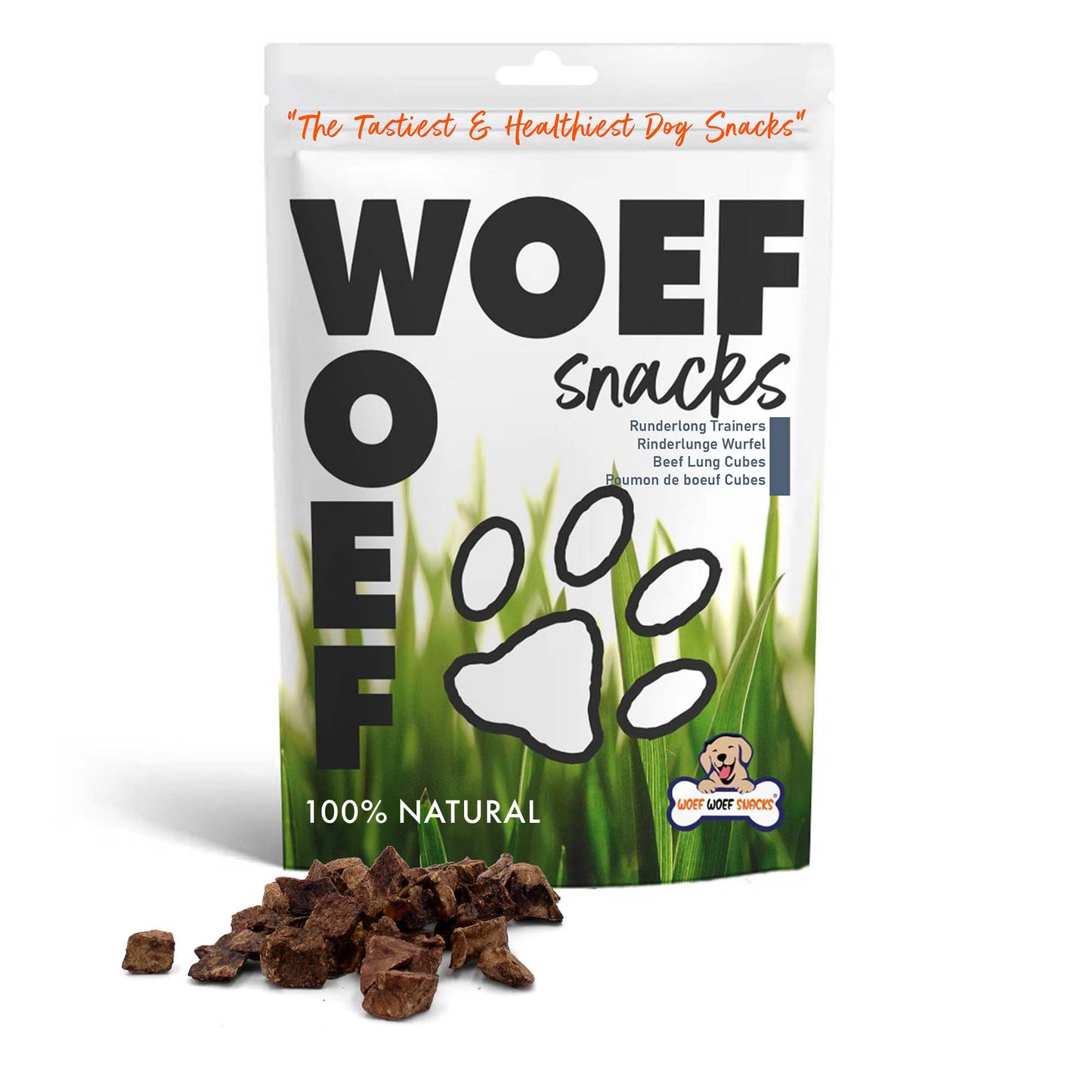 Rundelong Trainers van Woef Woef Snacks - Gezonde traktaties voor honden met rundvleessmaak.