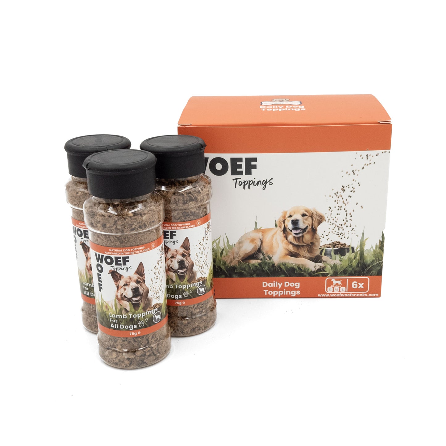 Woef Woef Toppings doosje van 6 stuks