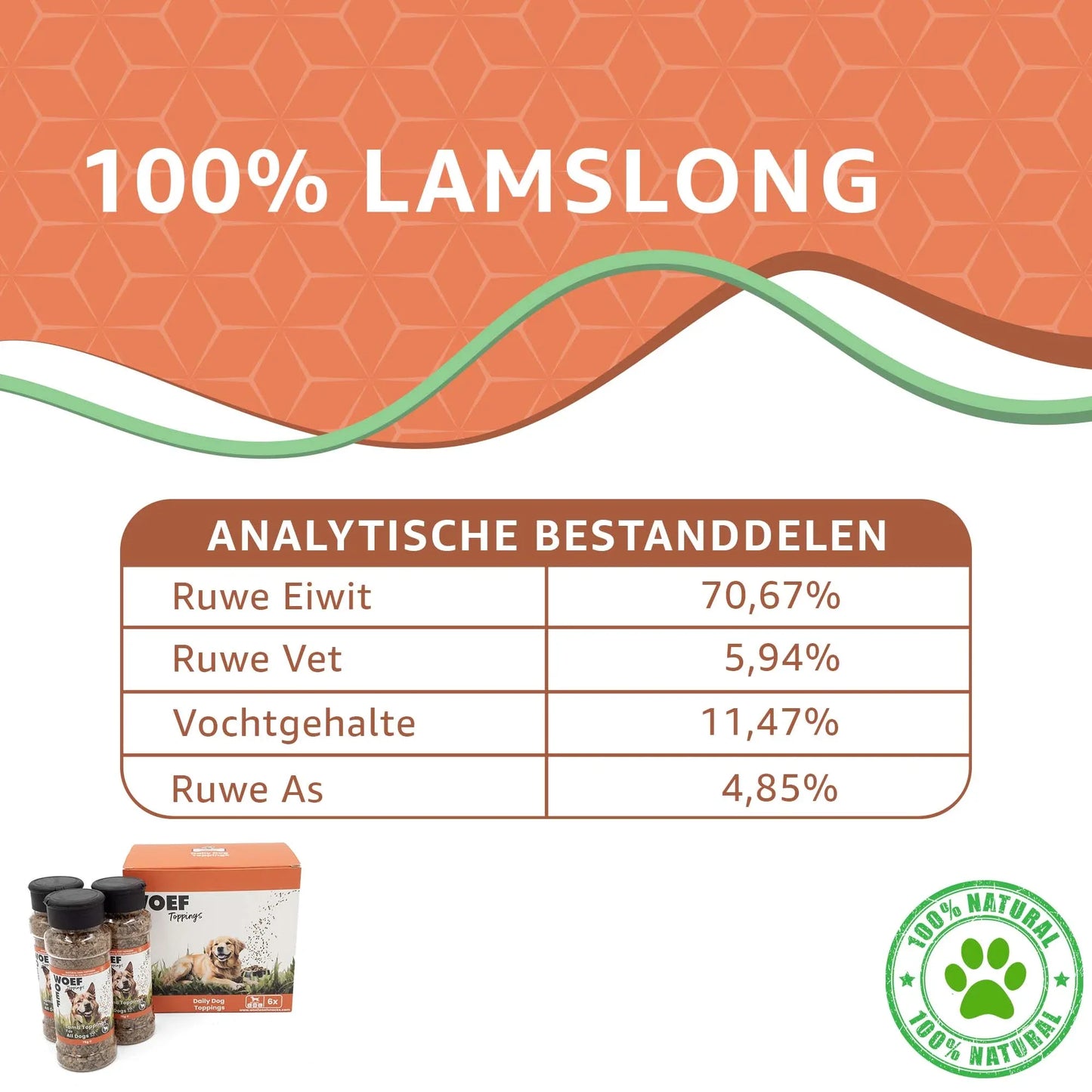 Hondenvoer Toppings - Lams Smaak - Woefwoefsnacks