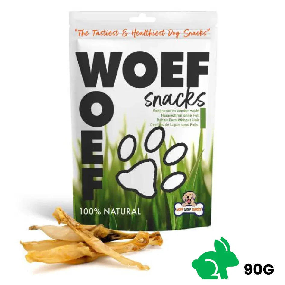 Konijnenoren zonder haar - Woefwoefsnacks