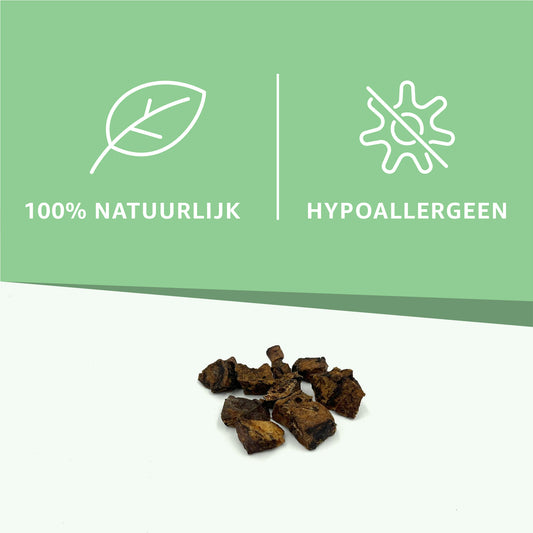 Lamslong Trainers zijn 100% Natuurlijk en een hypoallergene hondensnack voor honden.