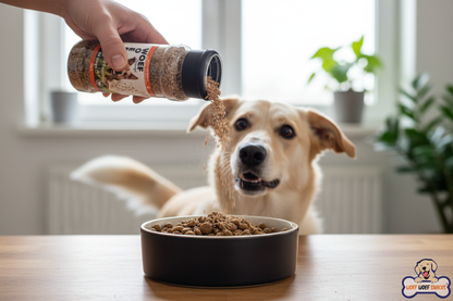 Woef Woef Toppings - Strooien over voerbak